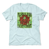 My Ginger Beard Is My Lucky Charm Men/Unisex T-Shirt in Heather Ice Blue color