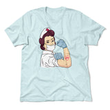Strong Nurse Men/Unisex T-Shirt in Heather Ice Blue color