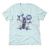 Quadcopter Robot Men/Unisex T-Shirt in Heather Ice Blue color