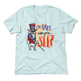 Oh Sam Can You See Men/Unisex T-Shirt in Heather Ice Blue color