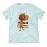 Indian Guru - Baba Marley Men/Unisex T-Shirt in Heather Ice Blue color