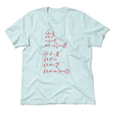 Physics Formula Men/Unisex T-Shirt in Heather Ice Blue color