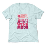 Swipe Right For Wine Mode Men/Unisex T-Shirt in Heather Ice Blue color