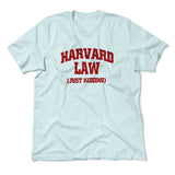 Harvard Law, Just Kidding Men/Unisex T-Shirt in Heather Ice Blue color