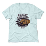 Krugers Barbershop Men/Unisex T-Shirt in Heather Ice Blue color