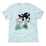 I Think You're Overreacting Men/Unisex T-Shirt in Heather Ice Blue color