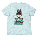 Robocat Men/Unisex T-Shirt in Heather Ice Blue color
