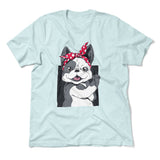 French Bulldog Men/Unisex T-Shirt in Heather Ice Blue color
