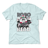 Robo Head Men/Unisex T-Shirt in Heather Ice Blue color