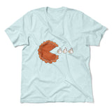 Pie Eating Cream Men/Unisex T-Shirt in Heather Ice Blue color