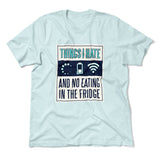 Things I Hate Men/Unisex T-Shirt in Heather Ice Blue color