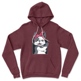 French Bulldog Hoodie in Heather Maroon color