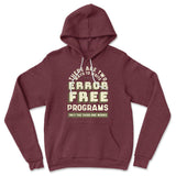 How Many Ways To Write Error Free Programs Hoodie in Heather Maroon color
