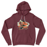 Baked Pumpkin Hoodie in Heather Maroon color