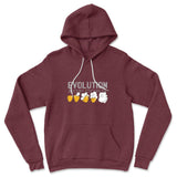 Popcorn Evolution Hoodie in Heather Maroon color