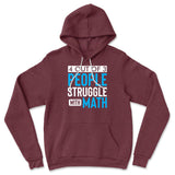 4 Out Of 3 People Struggle With Math Hoodie in Heather Maroon color