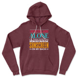 I Never Feel More Alone Than When I'm Trying To Put Sunscreen On My Back Hoodie in Heather Maroon color