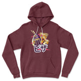 Pizza Kong Hoodie in Heather Maroon color