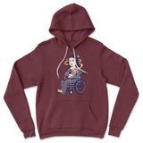 Monalisa Smoking Hoodie in Heather Maroon color