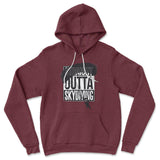 Straight Outta Skydiving Hoodie in Heather Maroon color