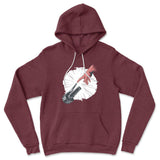 Creation Of Adam - Motorcycle Hoodie in Heather Maroon color