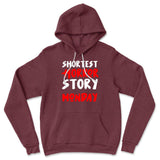 Shortest Horror Story - Monday Hoodie in Heather Maroon color