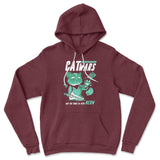 Cat Wars - May The Force Be With Meow Hoodie in Heather Maroon color