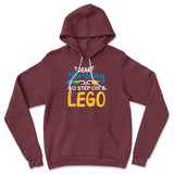 Dear Monday, Go Step On A Lego Hoodie in Heather Maroon color