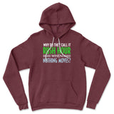 Why Do They Call It Rushhour When Nothing Moves Hoodie in Heather Maroon color