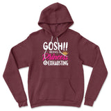 Gosh!! Being A Pricess Is Exhausting Hoodie in Heather Maroon color