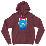 Jaws Teeth Hoodie in Heather Maroon color