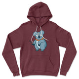 Koala Potter Hoodie in Heather Maroon color