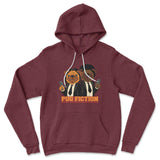 Pug Fiction Hoodie in Heather Maroon color