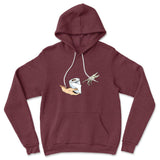 Creation Of Adam - Toilet Paper Hoodie in Heather Maroon color