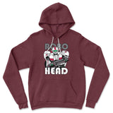 Robo Head Hoodie in Heather Maroon color
