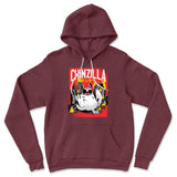 Chinzilla Monster Hoodie in Heather Maroon color
