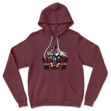Sleepy Robot Hoodie in Heather Maroon color
