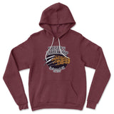 Krugers Barbershop Hoodie in Heather Maroon color
