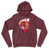 Power Loops Hoodie in Heather Maroon color