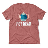 Pot Head Men/Unisex T-Shirt in Heather Mauve color