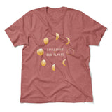 Night Moon Phases Men/Unisex T-Shirt in Heather Mauve color
