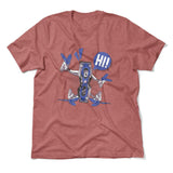 Quadcopter Robot Men/Unisex T-Shirt in Heather Mauve color