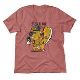 Justin Beaver Men/Unisex T-Shirt in Heather Mauve color