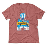 Straight Outta Battle Bus Men/Unisex T-Shirt in Heather Mauve color