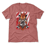 German Shepard Gamer Dog Men/Unisex T-Shirt in Heather Mauve color