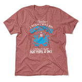 I Wish I Was An Octopus Men/Unisex T-Shirt in Heather Mauve color