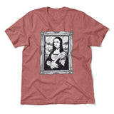 Gothic Monalisa Men/Unisex T-Shirt in Heather Mauve color