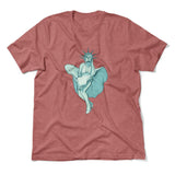 Statue Of Liberty Marilyn Monroe Men/Unisex T-Shirt in Heather Mauve color