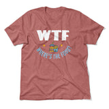 WTF - Where's The Food Men/Unisex T-Shirt in Heather Mauve color