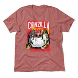 Chinzilla Monster Men/Unisex T-Shirt in Heather Mauve color